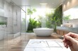 Drawing a Modern Zen Bathroom Design