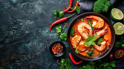 Wall Mural - Tom yum goong, Foods Thailand, High-quality images,