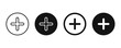 Plus icon set. Add a plus icon. Ambulance vector icon set. Doctor illustration sign collection. Resuscitation symbol or logo.