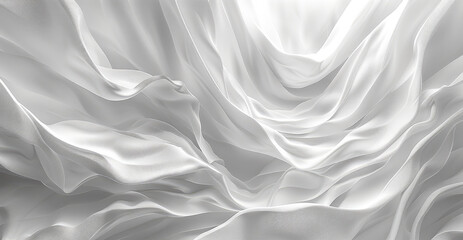 Poster - Simple minimalist design made with simple rectangular creases of very large rectangular white paper backdrop diffuse light. Generative AI.