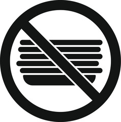 Poster - No eat pancakes icon simple vector. Organic food product. Gluten intolerance