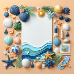 Sticker - summer holiday background