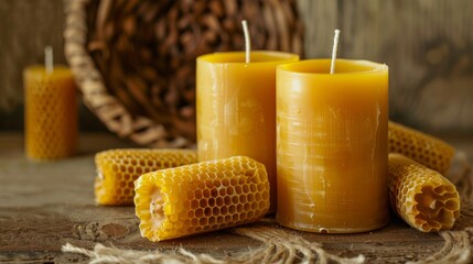 Wall Mural - Handcrafted beeswax candles 