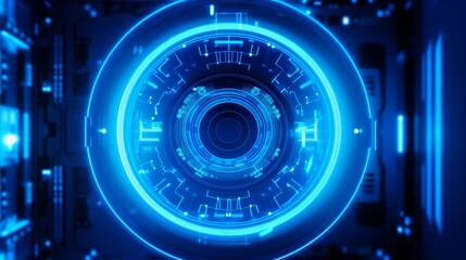 Poster - Futuristic technology abstract background with modern design elements for sale on photo stock