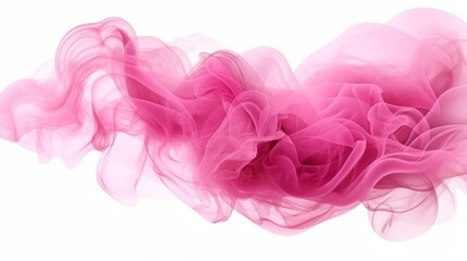 Canvas Print - Pink smoke cloud on transparent background isolated 