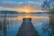 Calm Lake Spring Sunrise
