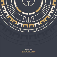 Wall Mural - abstract background with round geometric ornament. applicable for covers, placards, posters, brochur