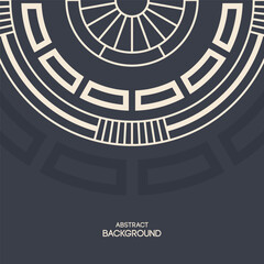 Wall Mural - abstract background with round geometric ornament. applicable for covers, placards, posters, brochur