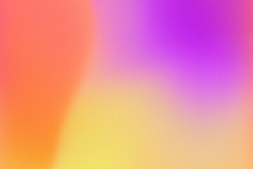  Abstract colorful background, mesh gradient with grain. Orange, purple and yellow