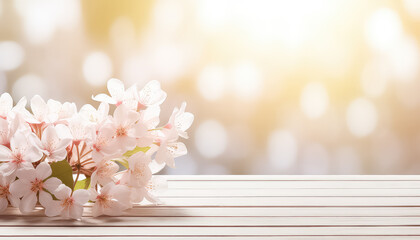 Wall Mural - Blooming apple tree in the garden close-up branch ,spring concept