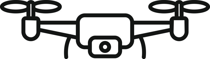 Poster - Aerial videography icon outline vector. Drone filming. Air operator control