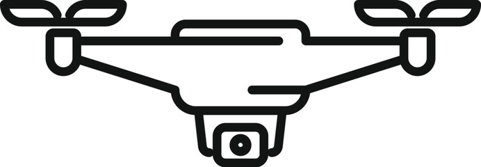 Poster - Device aerial videography icon outline vector. Filming operator. Control modern