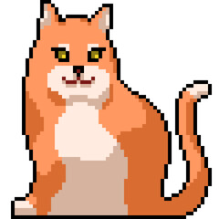 Poster - pixel art of cat liquid melt