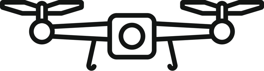 Poster - Video drone control icon outline vector. Cinema go pro. Aviation video service