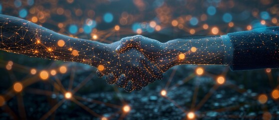 Aufkleber - Group of people shook hands, provided customer support, formed human relationships, and succeeded in their business. Management strategy.