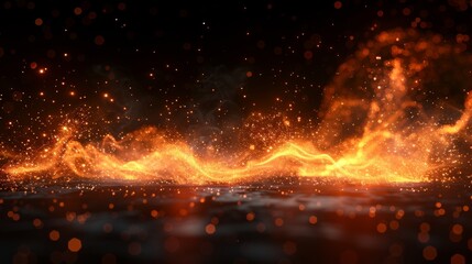 Aufkleber - Stars, flares, explosion and glowing lights effect isolated on transparent background.