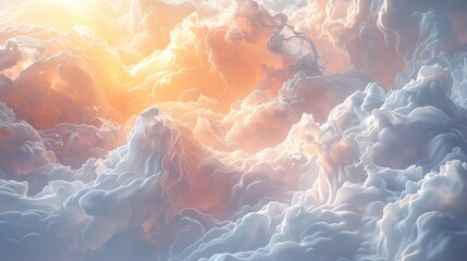 Poster - from dry ice rolling billows of clouds, there is even light at the bottom