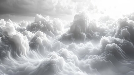 Poster - rolling fog in the center with billows