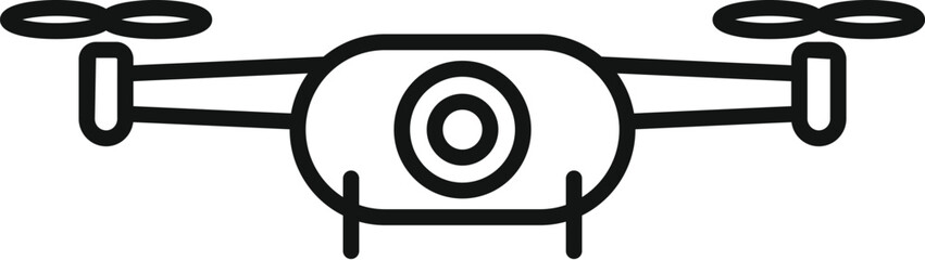 Poster - Drone livestream icon outline vector. Scene cinema operator. Air antenna control