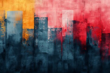 Wall Mural - An abstract background with a place for text and modern brushes in grunge style.