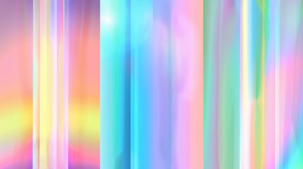 Poster - Dreamy Holo Bright Design. Holographic Minimal Light Covers Set. Modern illustration.