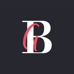 Wall Mural - BG Letter Logo Concept. Creative Minimal Monogram B and G Logo Template. Universal Premium Logotype