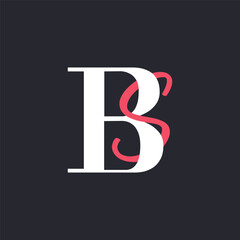 Wall Mural - BS Letter Logo Concept. Creative Minimal Monogram B and S Logo Template. Universal Premium Logotype
