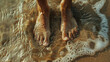 feet barefoot in the water