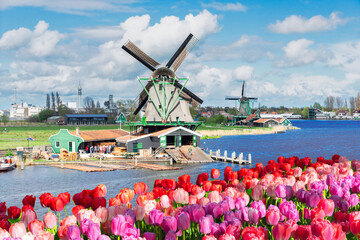 Canvas Print - Dutch wind mills