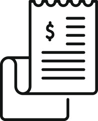 Poster - Payment bill paper icon outline vector. Online store buying. Commerce business