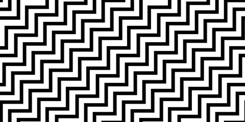 Wall Mural - abstract seamless black and white pattern. fabric regular texture zig-zag black white background. mo