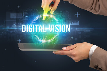 Aufkleber - Close-up of a touchscreen, new tech concept