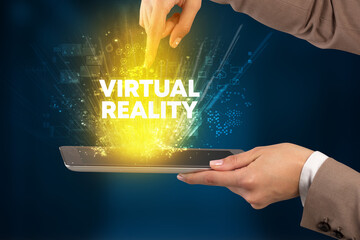 Poster - Close-up of a touchscreen with inscription