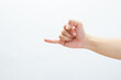 pinky promise gesture isolated white