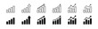 © ivbiv - Growing graphic icon set. Outline and glyph graph bar. Profit chart graphic set