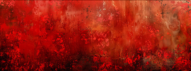 Poster - red paint on a wall