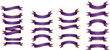 Banner in verschiedenen Ausführungen in lila mit goldenen Rändern
