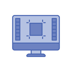 Blue Line Artboard vector icon