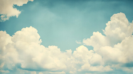 Wall Mural - vintage retro clouds sky background
