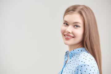 Poster - joyful young woman