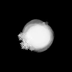 Wall Mural - Artistic winter, Christmas mask. Basis creative element universal use for design isolated on black background