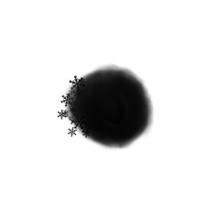 Wall Mural - Creative black winter, Christmas mask. Element for design on white background universal