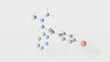 brompheniramine molecule 3d, molecular structure, ball and stick model, structural chemical formula first-generation antihistamine