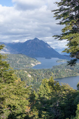 View of the mountains, forests and plants of Circuito Chico, Argentina