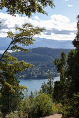 Picture of the view of the mountains, forests and plants of Circuito Chico, Bariloche, Argentina