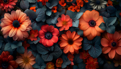Wall Mural - abstract floral background