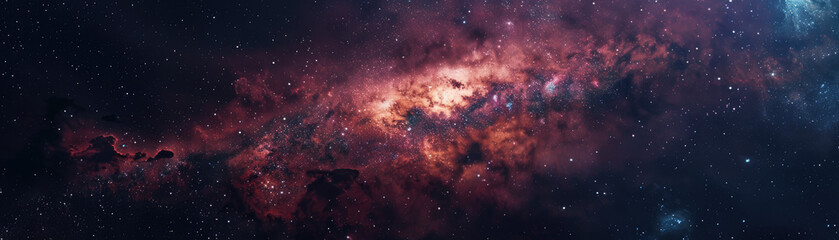 Wall Mural - vast cosmic nebula with stars and galaxies