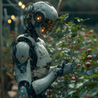 Humanoid robot works in vegetable production