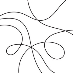 Poster - Thin line wavy abstract vector background. Curve wave seamless pattern. Line art striped graphic template. Vector file illustration. EPS 10