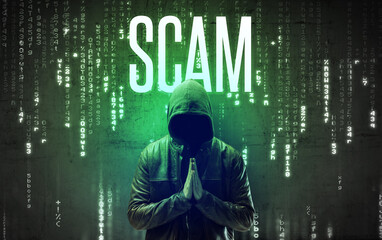 Poster - Faceless hacker with inscription